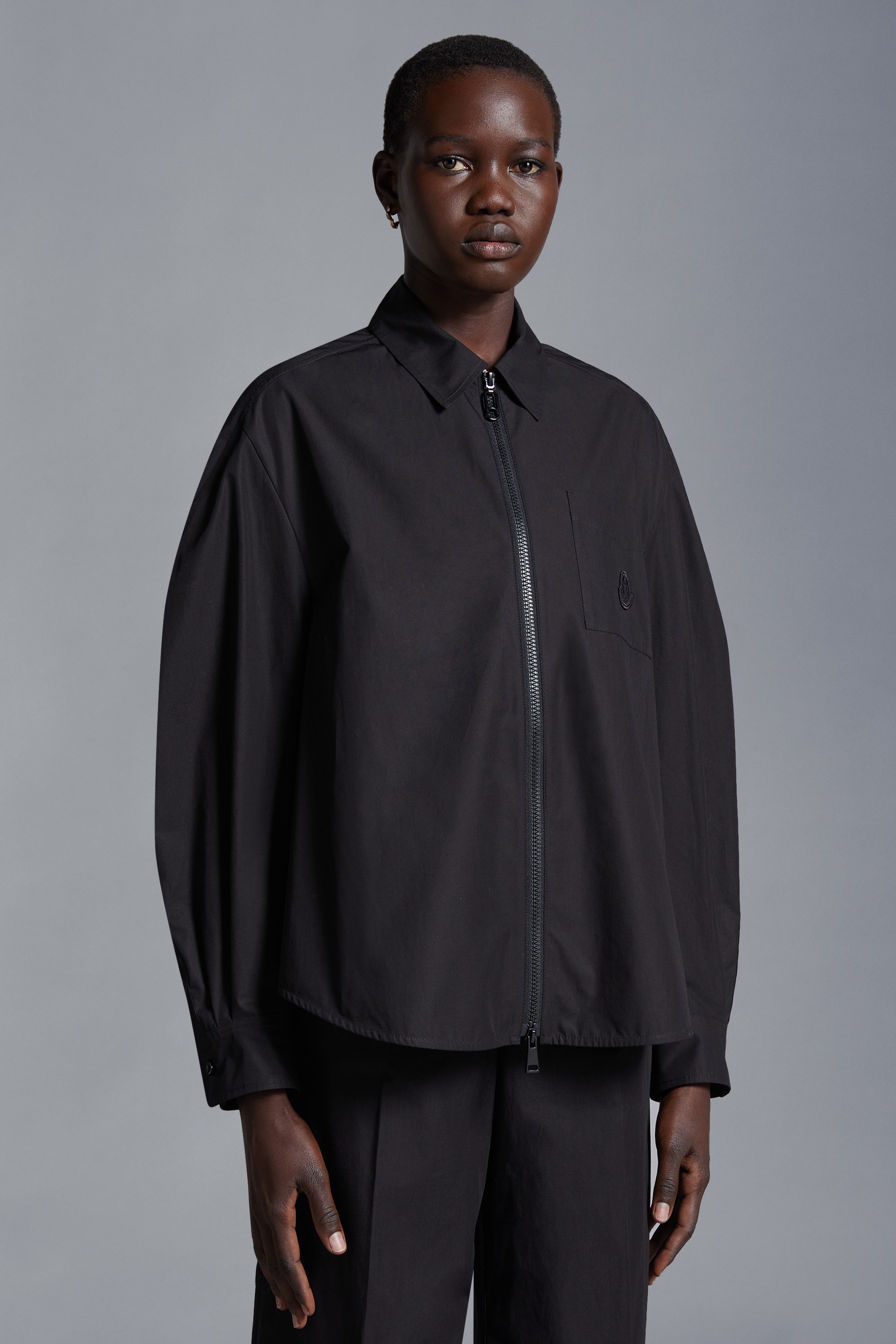 Poplin Zip-Up Shirt - 3