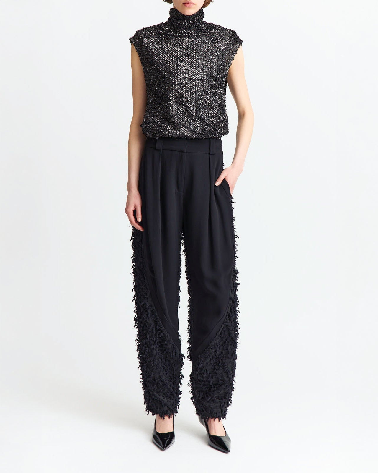 OVICA TOP IN TEXTURED SEQUIN - 2