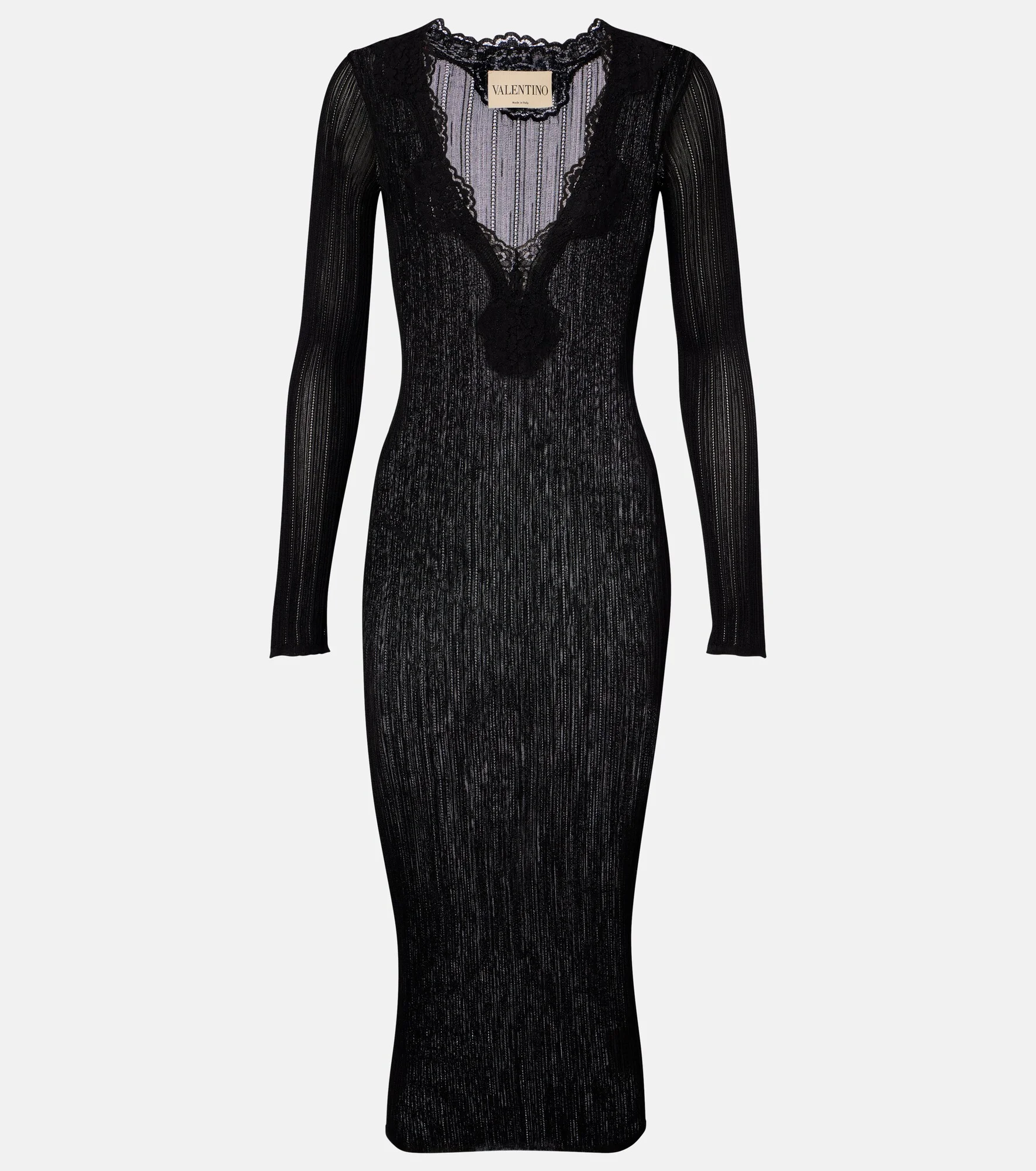 Ribbed-knit midi dress - 1