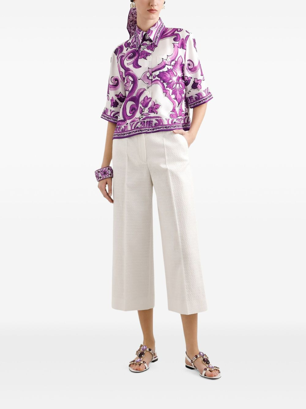Dolce & Gabbana majolica print shirt - 5