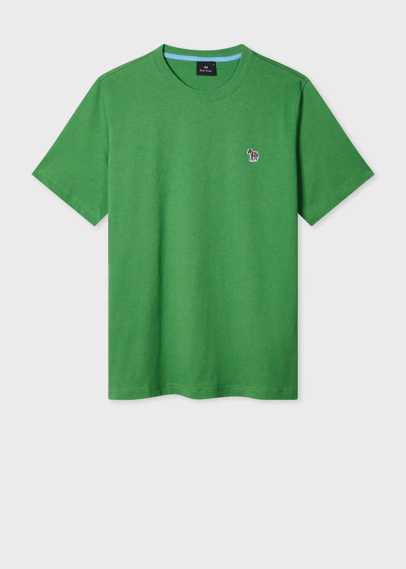 Mid Green Organic Cotton Zebra Logo T-Shirt 1