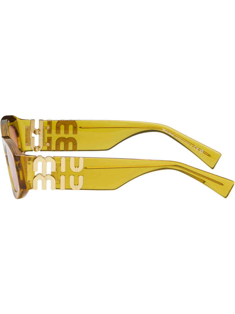 Orange Miu Glimpse Sunglasses 3