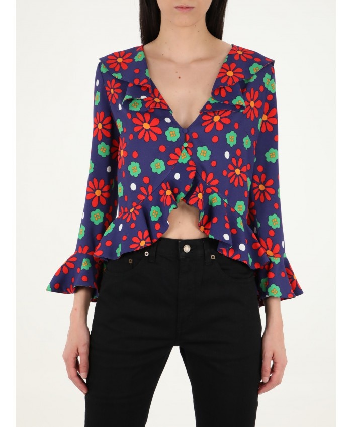 Ruffled multicolor blouse - 3
