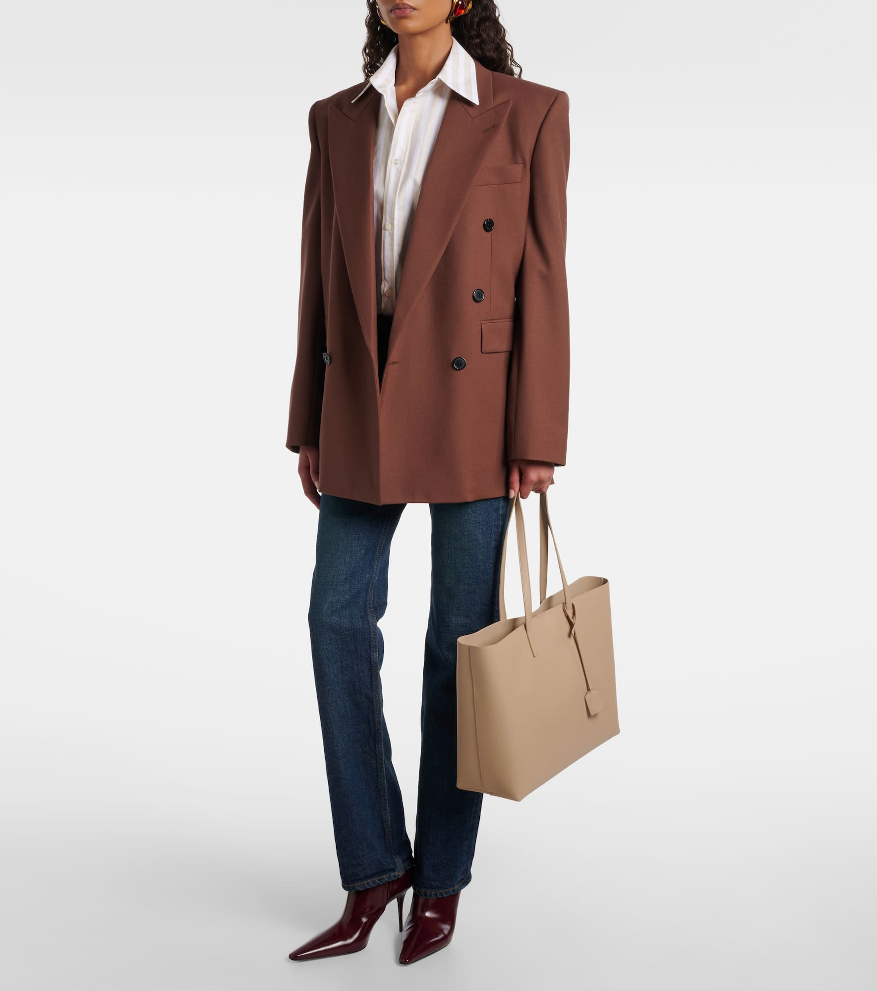 Shopping E/W leather tote - 5