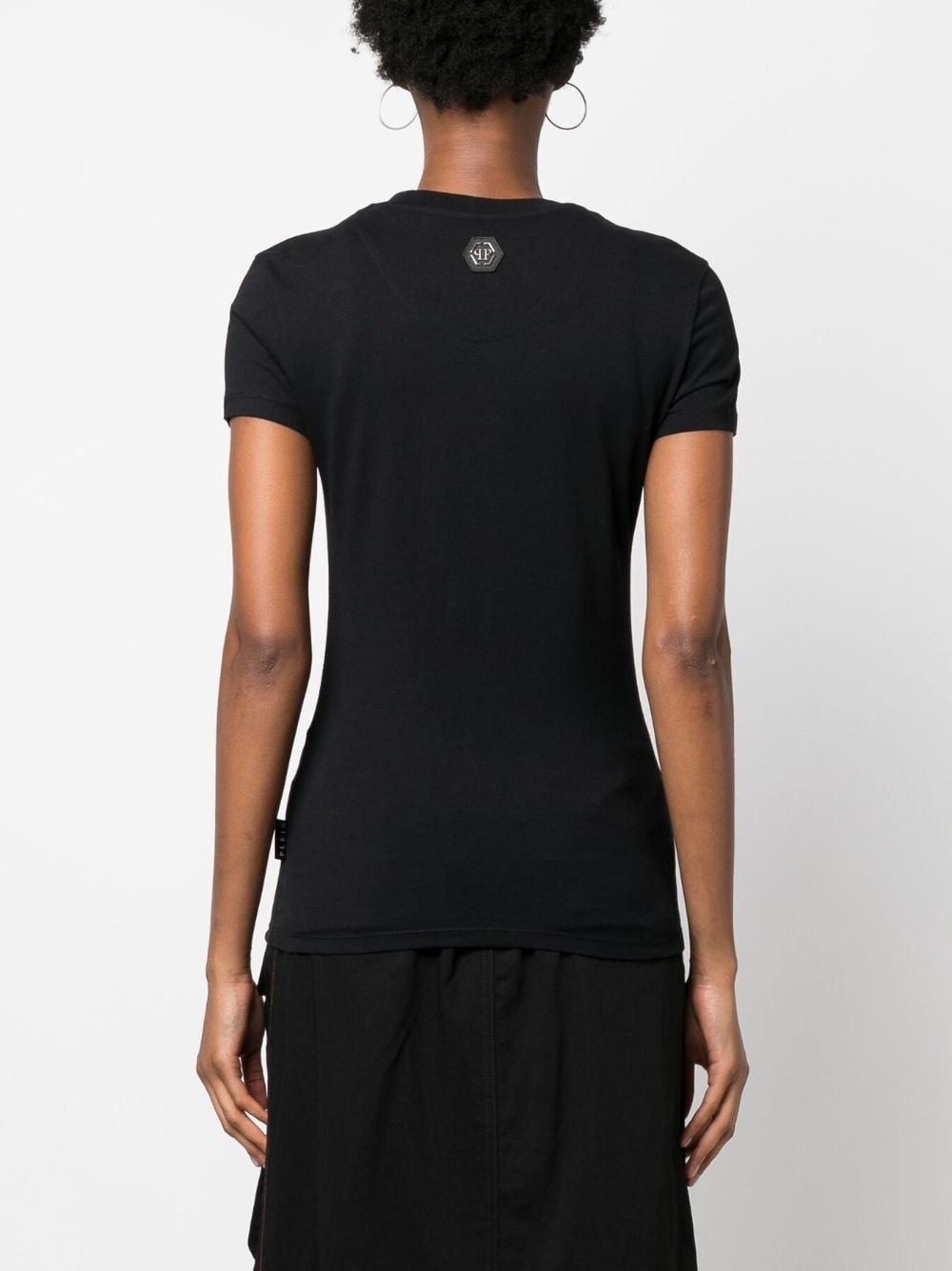 crystal-embellished logo-print T-shirt - 4