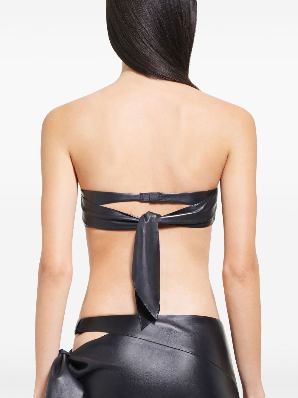slash leather skirt - 5