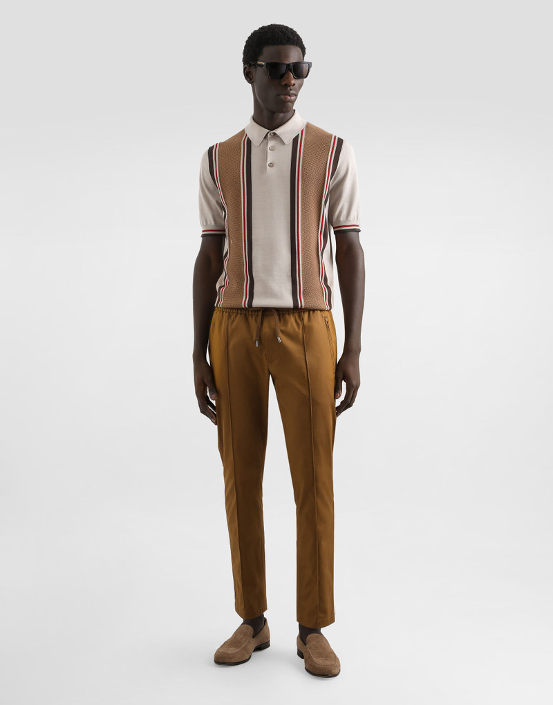 Dolce & Gabbana Satin silk polo shirt outlook