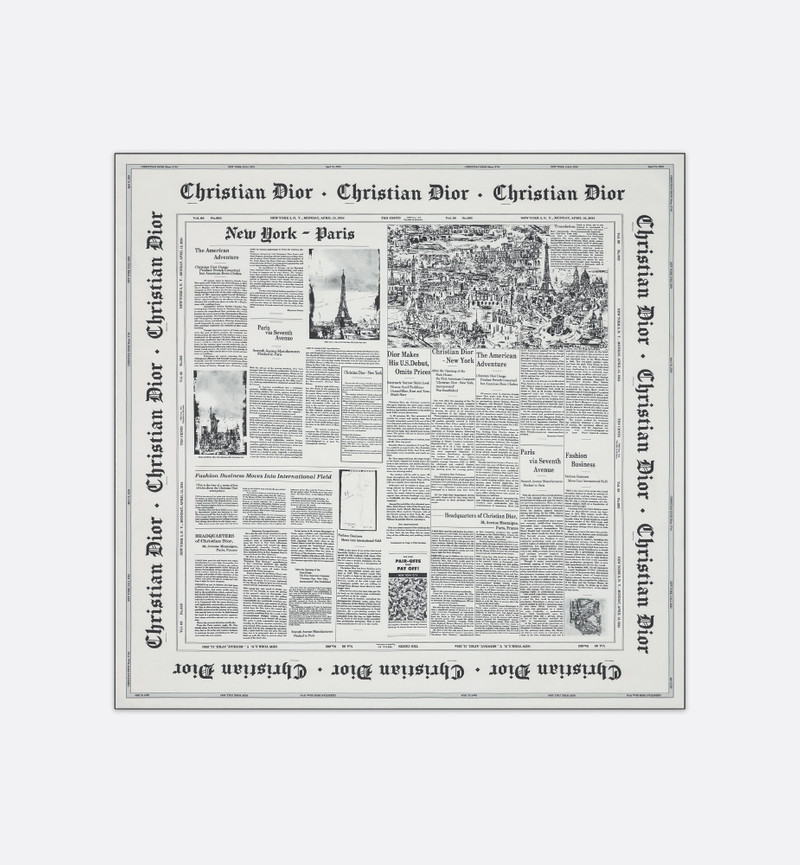 Newspaper 90 Square Scarf 1