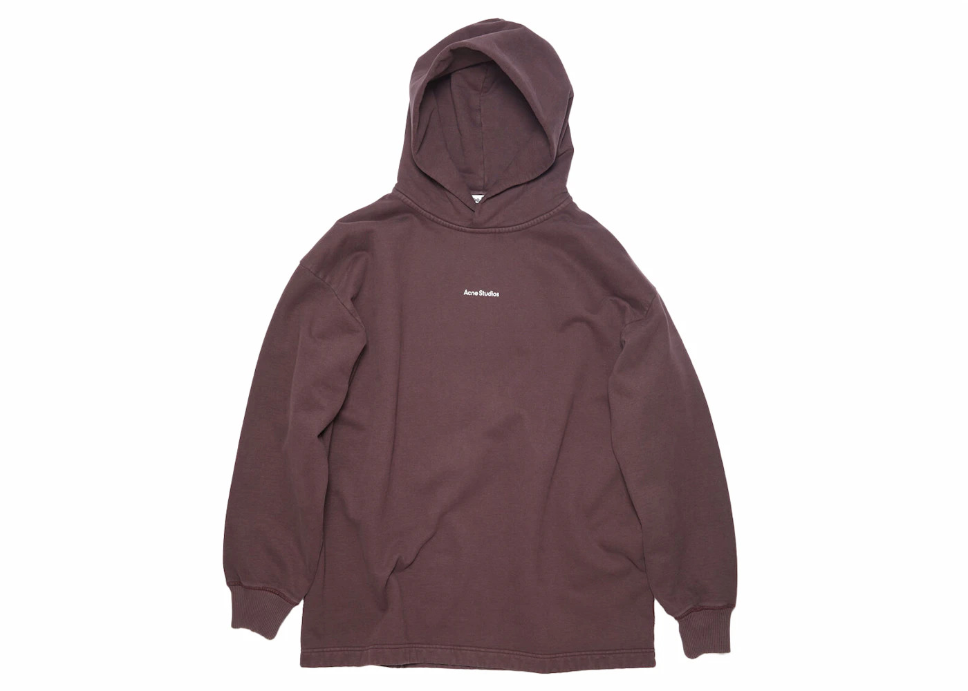 Acne Studios Stamp Logo Hoodie Aubergine Purple - 1