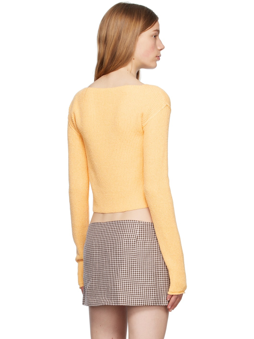 Orange V-Neck Sweater - 3