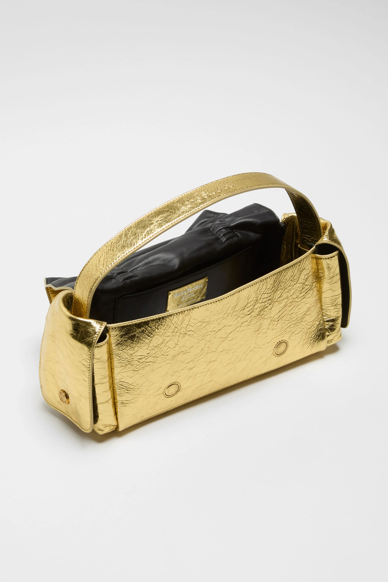 Acne Studios Multipocket metallic leather bag - Gold outlook