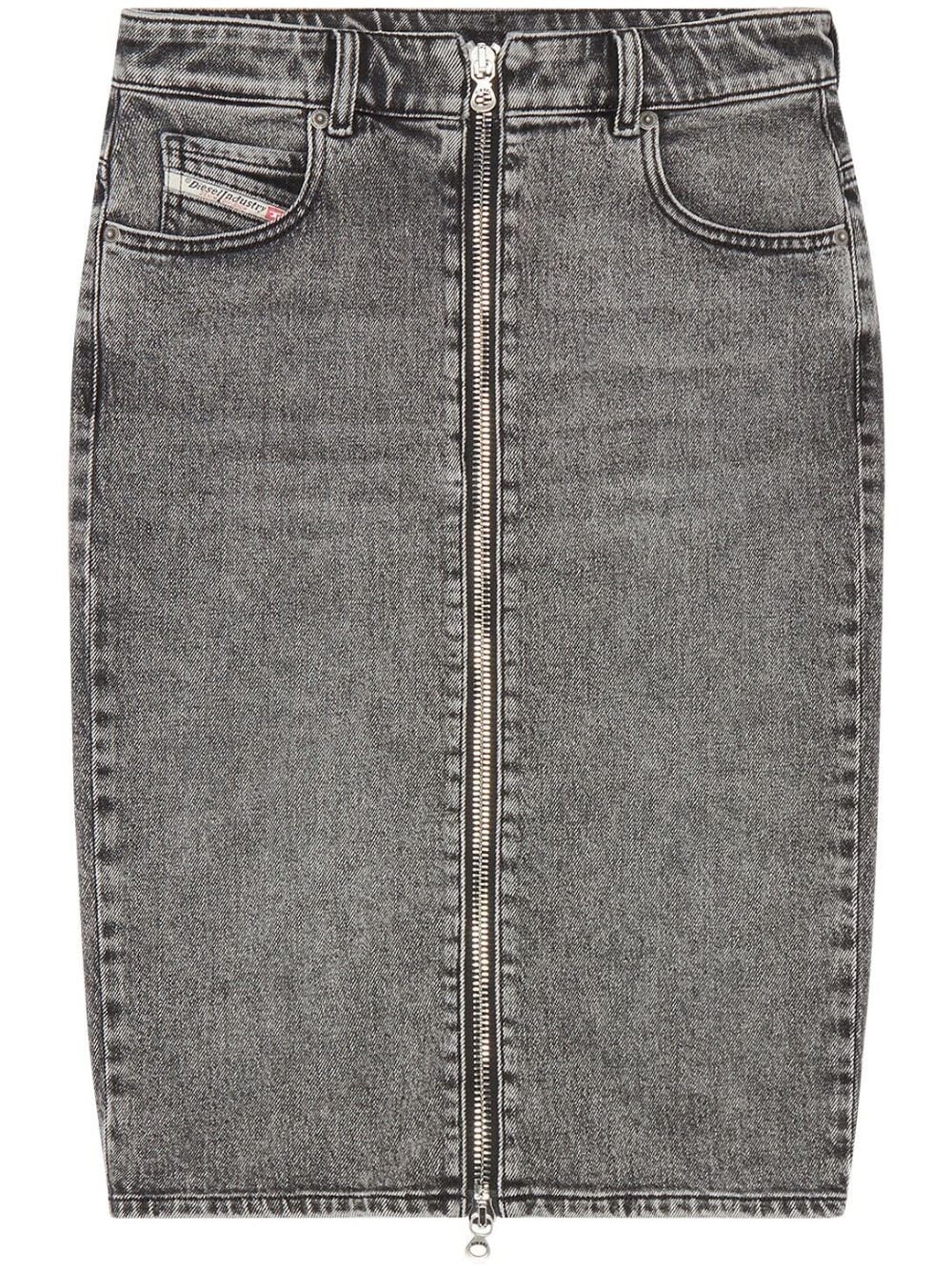 pencil denim midi skirt - 1