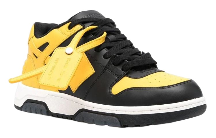 Off-White Out Of Office Leather Sneaker 'Yellow Black' OMIA189F22LEA0011018 - 2
