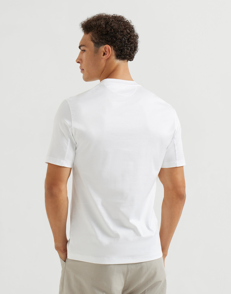 Brunello Cucinelli Cotton jersey crew neck T-shirt with print outlook