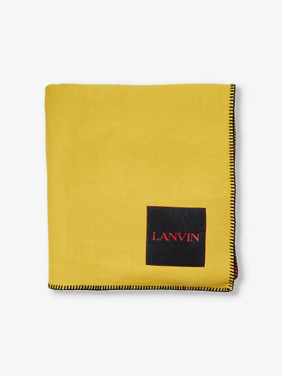 Lanvin Eagle abstract-pattern wool and silk-blend blanket outlook