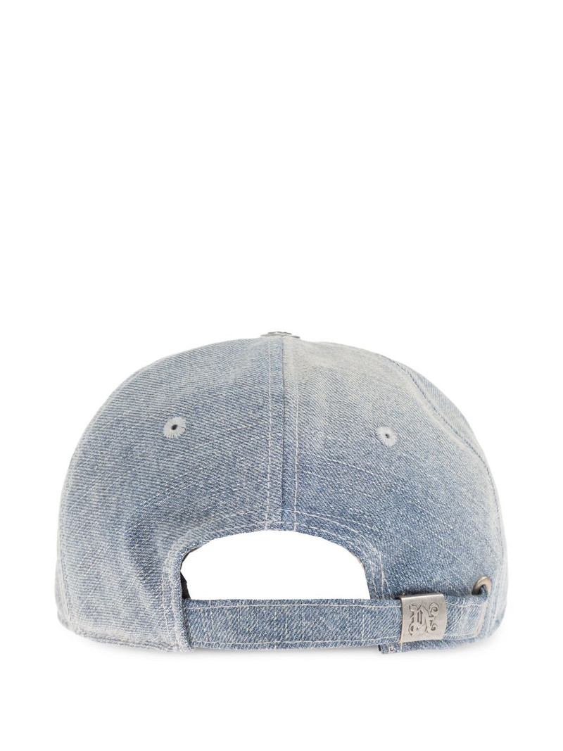 Palm Angels logo-embroidered denim cap outlook