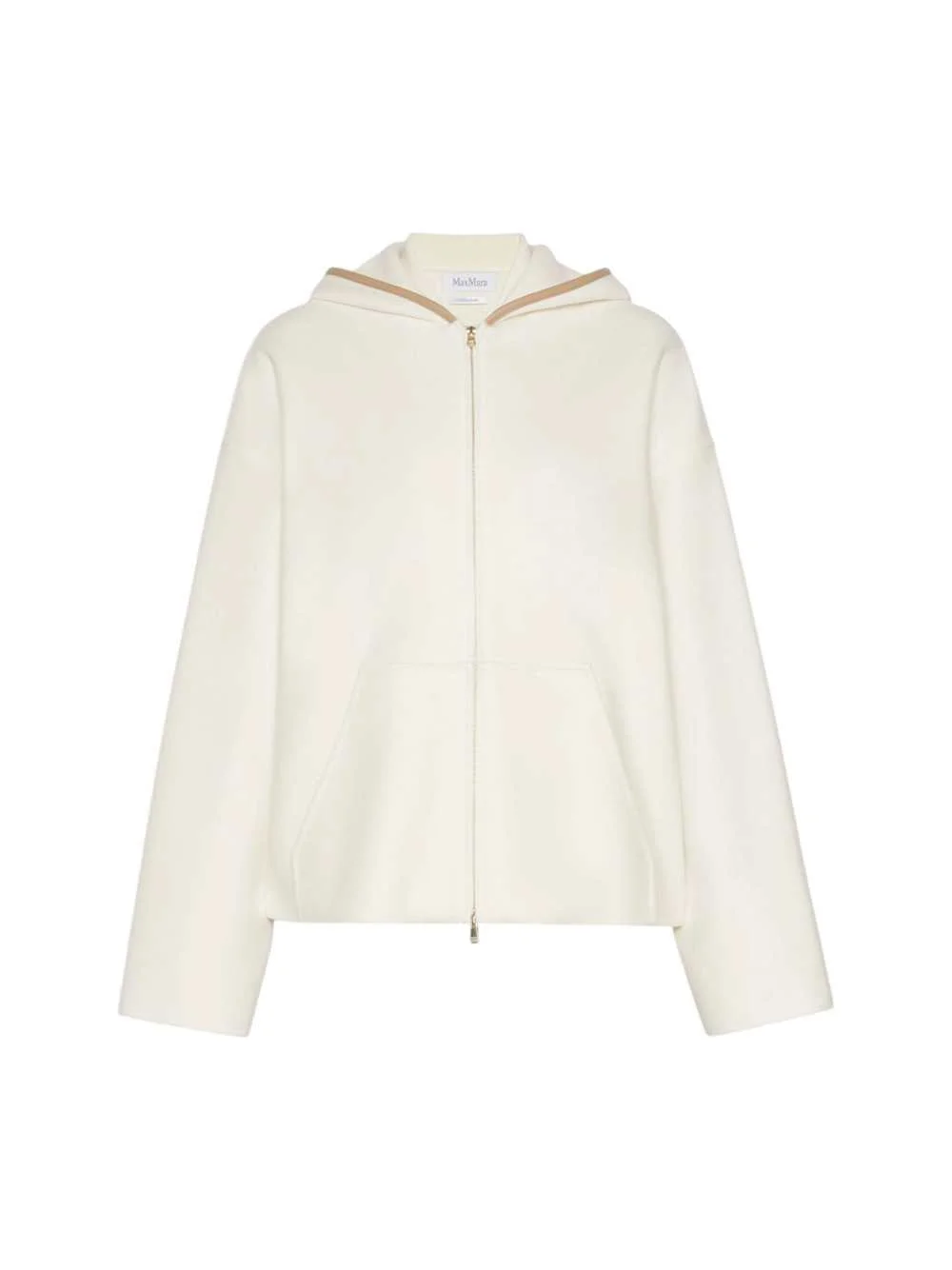 Max Mara Women Wool And Cashmere Jersey Hooded Top - White - 1