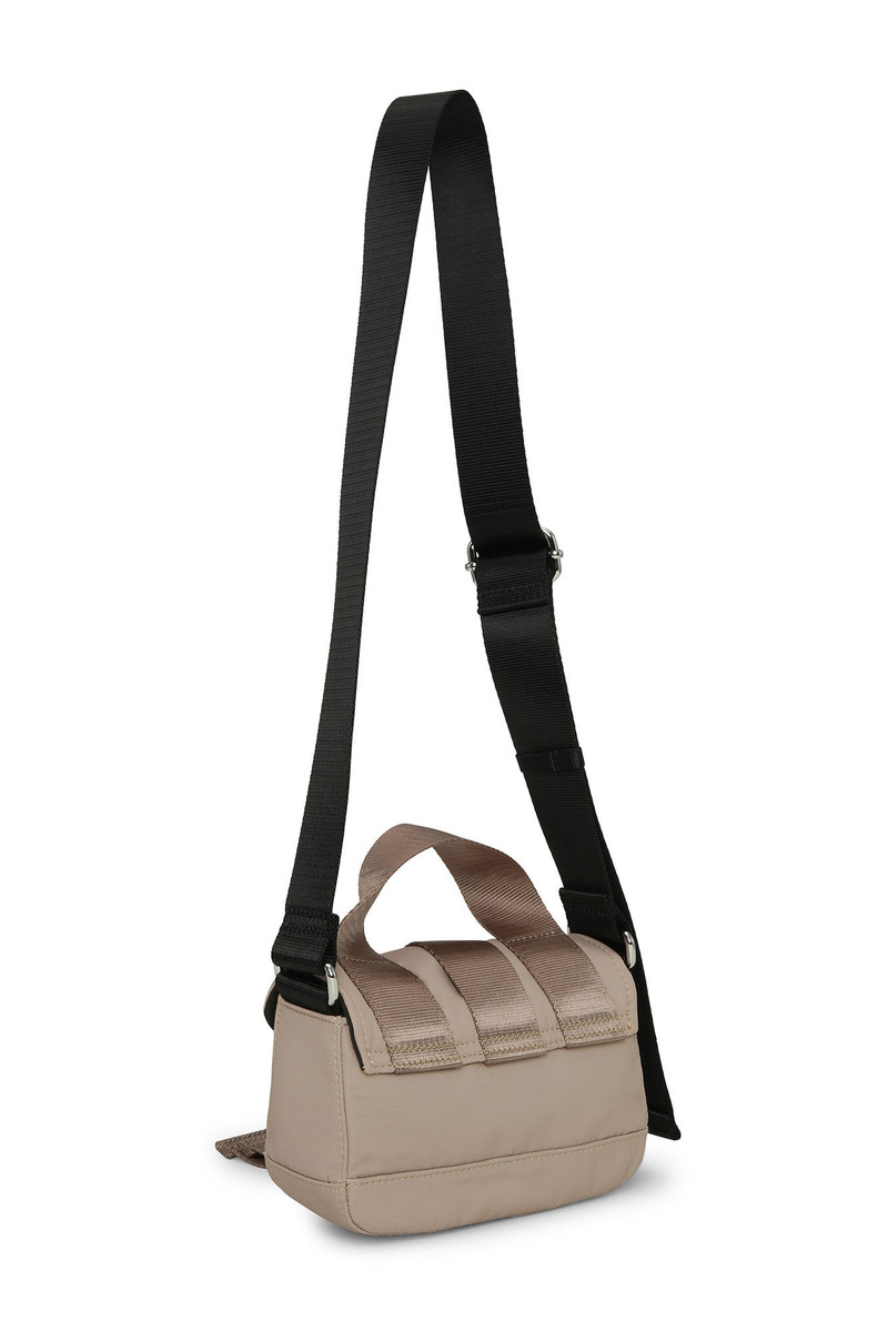 GANNI LIGHT GREY TECH MINI SATCHEL BAG outlook