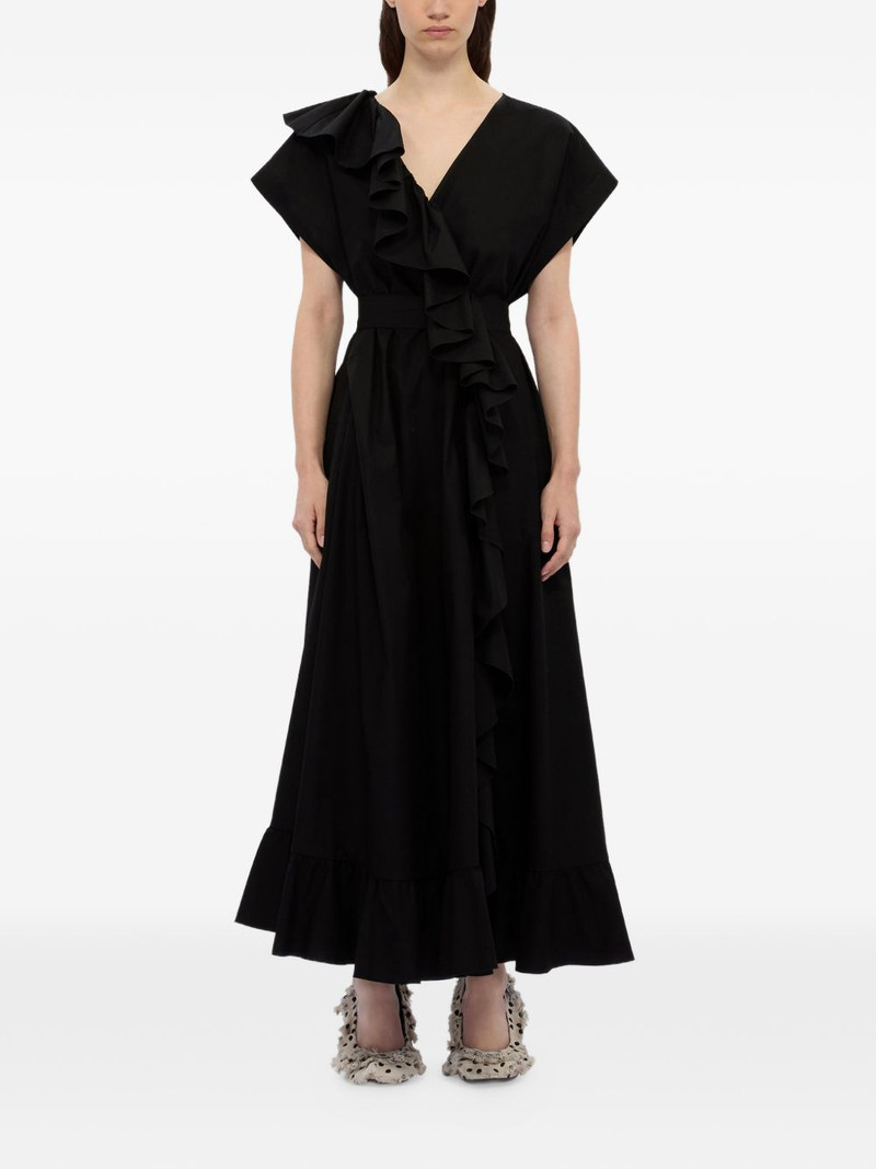 MSGM ruffled V-neck dress outlook