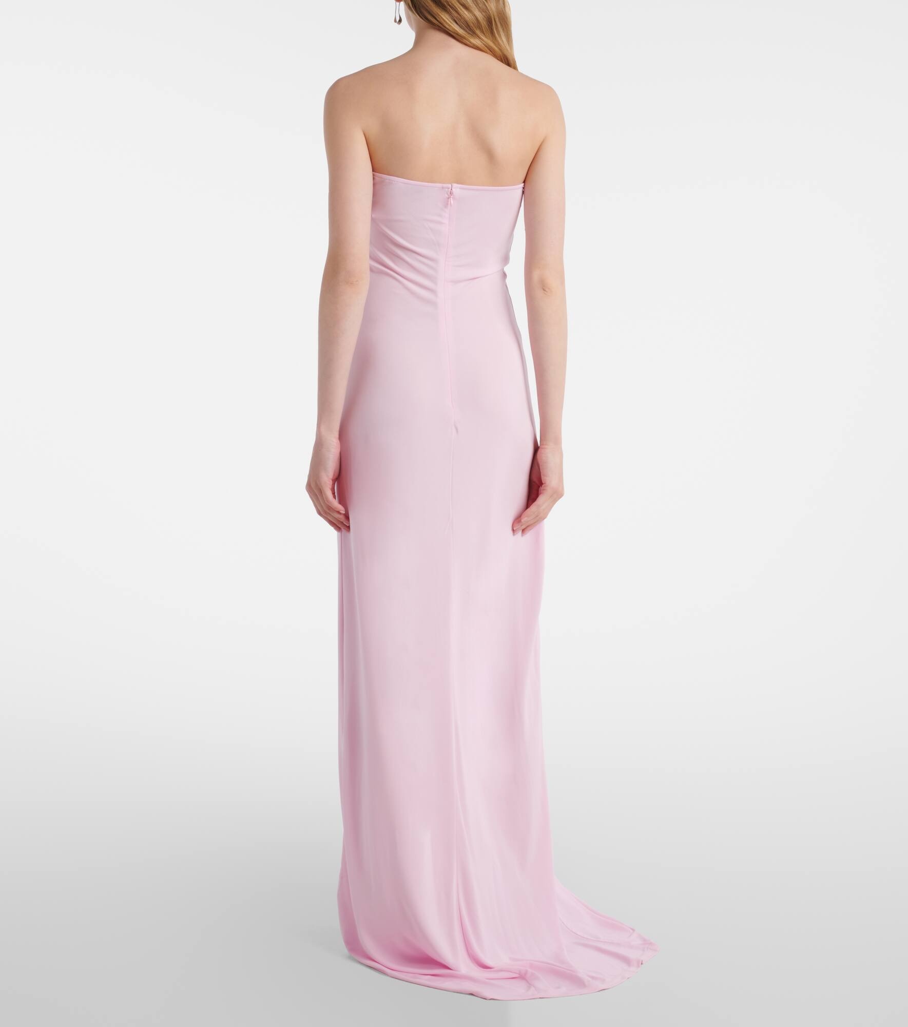 Arced Palm gathered maxi dress - 3