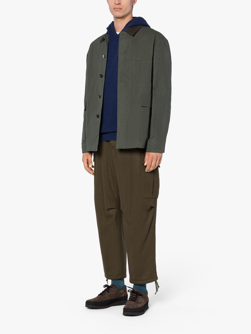 DRIZZLE GREEN WAXED COTTON CHORE JACKET 4