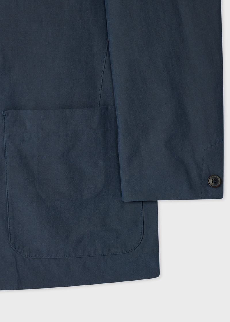 Washed Navy Cotton-Lyocell Work Jacket 3