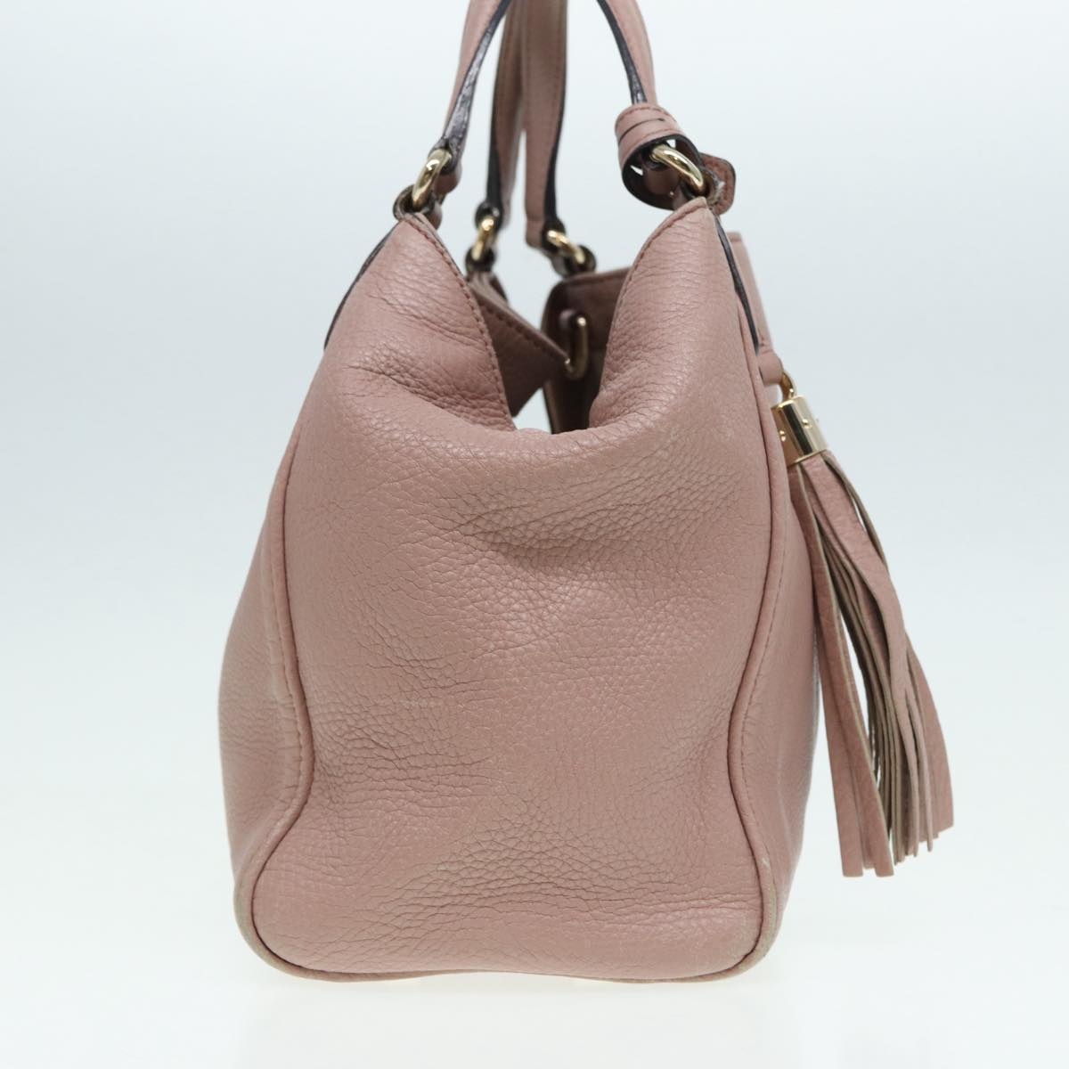 GUCCI Soho Hand Bag Leather Gold Pink - 4