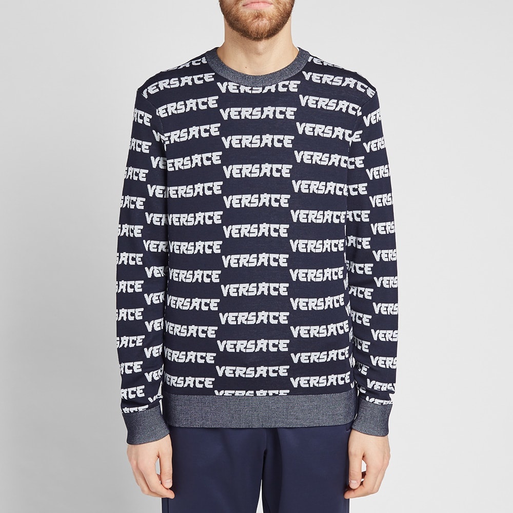 Versace Japanese Logo Intarsia Knit - 4