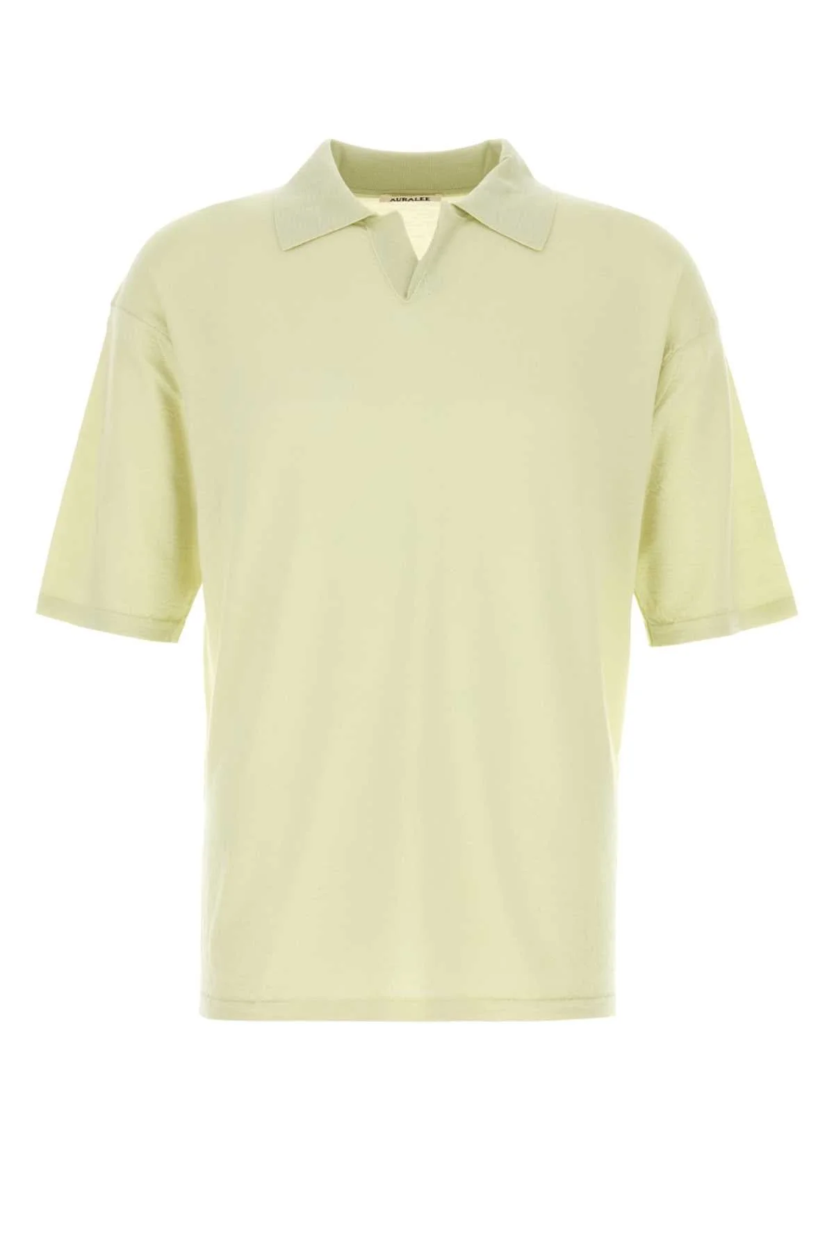 Auralee Men Pastel Green Wool Polo Shirt - 1