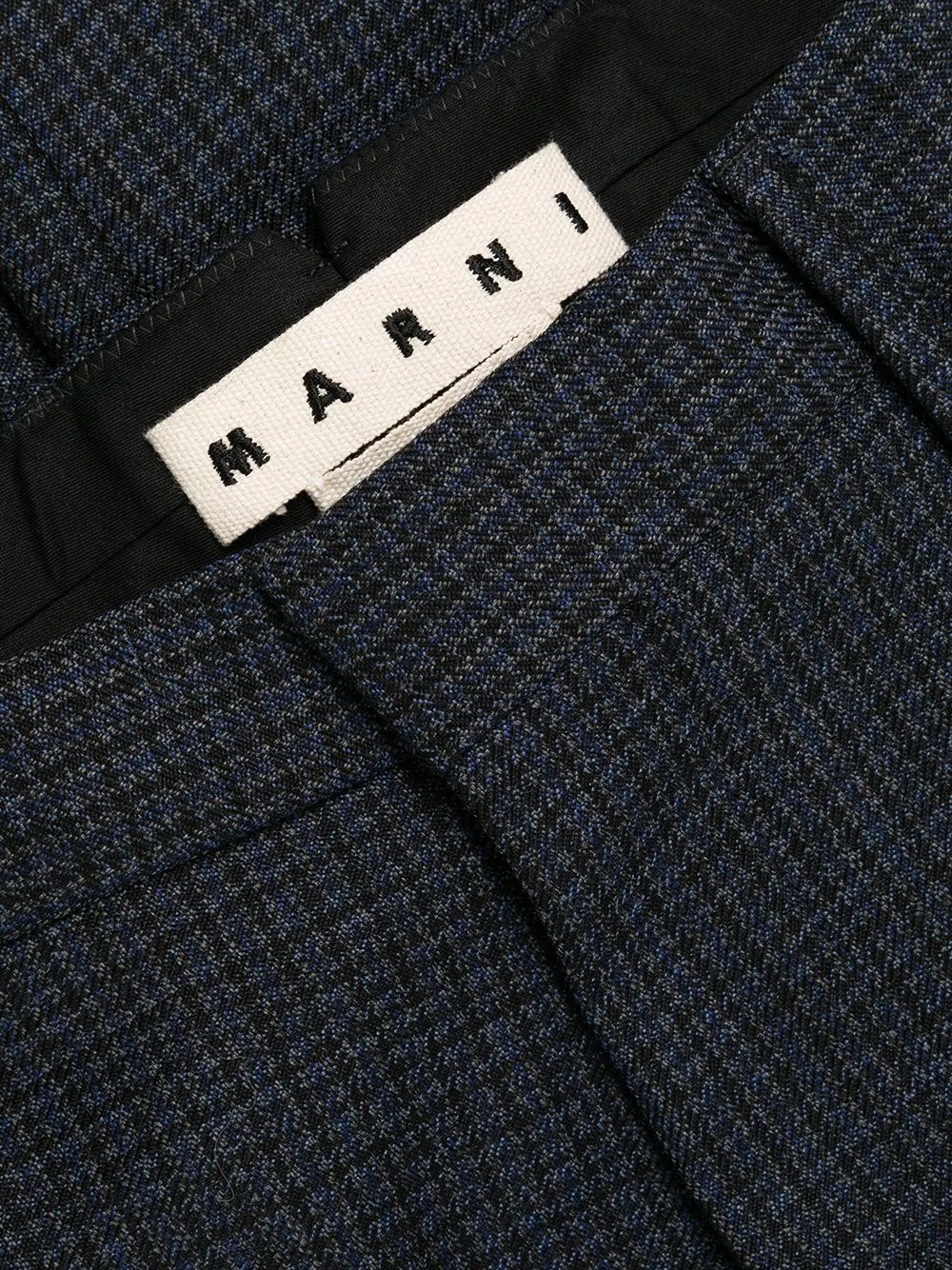 checked pleat-detail trousers - 6