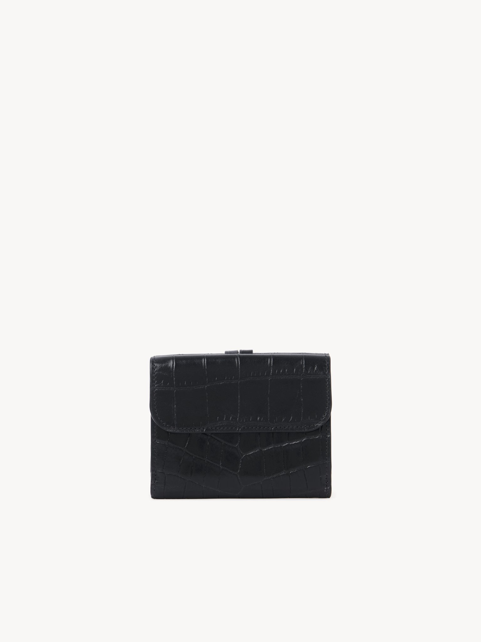 SMALL ALPHABET TRI-FOLD IN CROCO-EFFECT LEATHER - 3