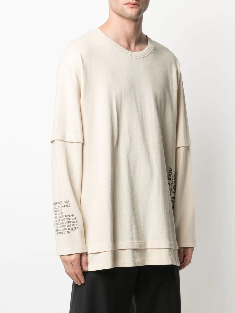 slogan-print cotton sweatshirt - 4