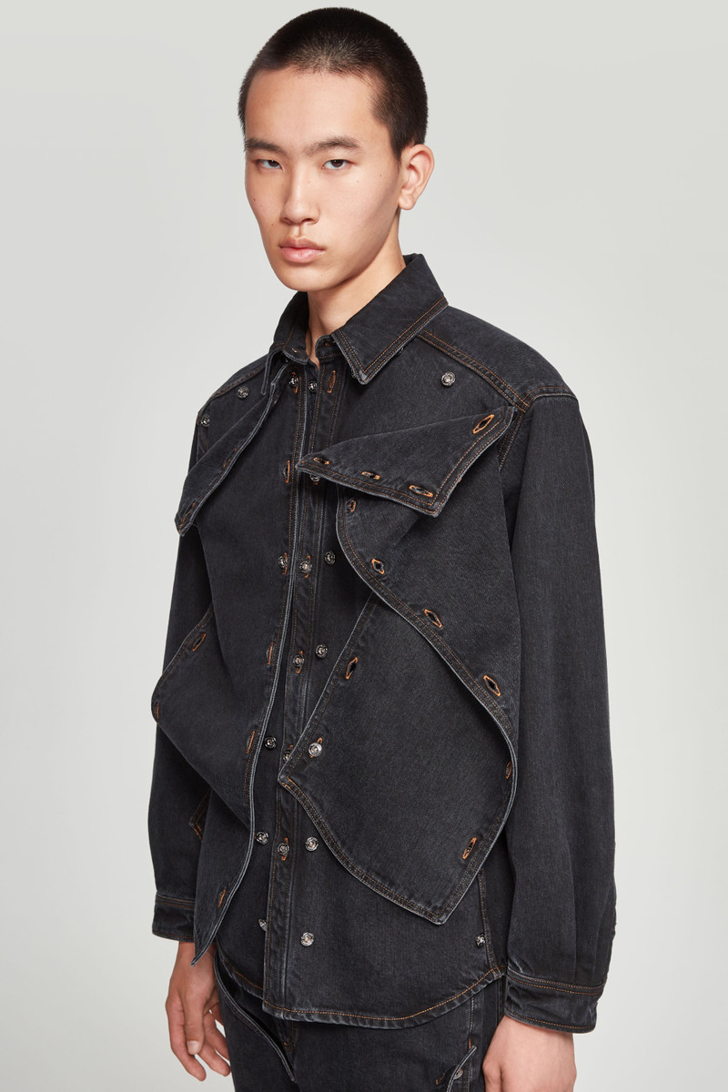 Classic Button Panel Denim Shirt 3