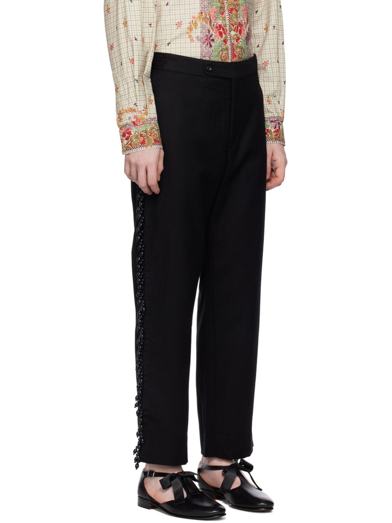 Black Beaded Fringe Trousers 2