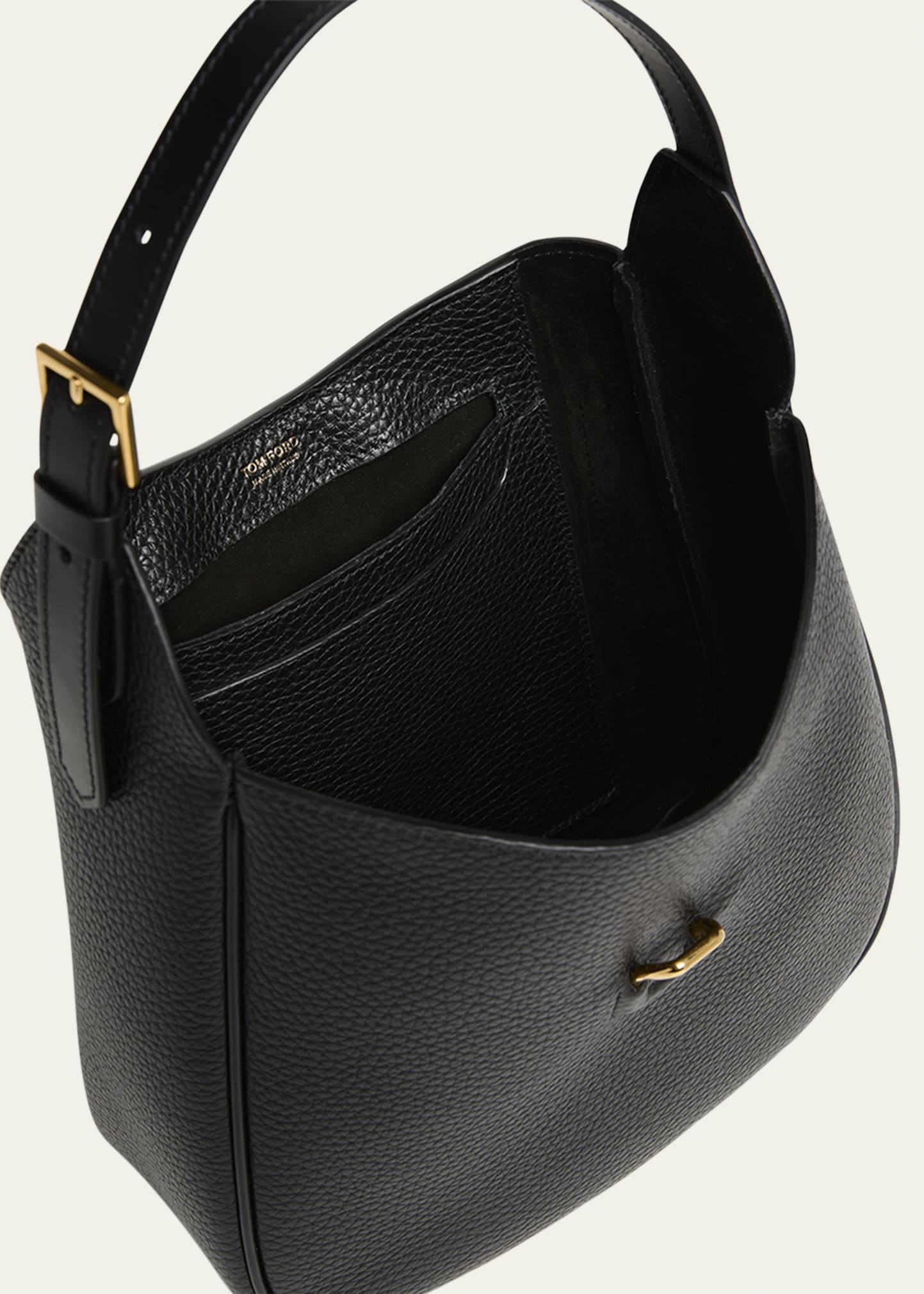Monarch Small Hobo Bag in Grained Leather - 4