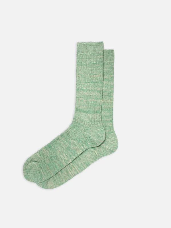 Rasmusson Mens Rib Sock Turquoise - 1