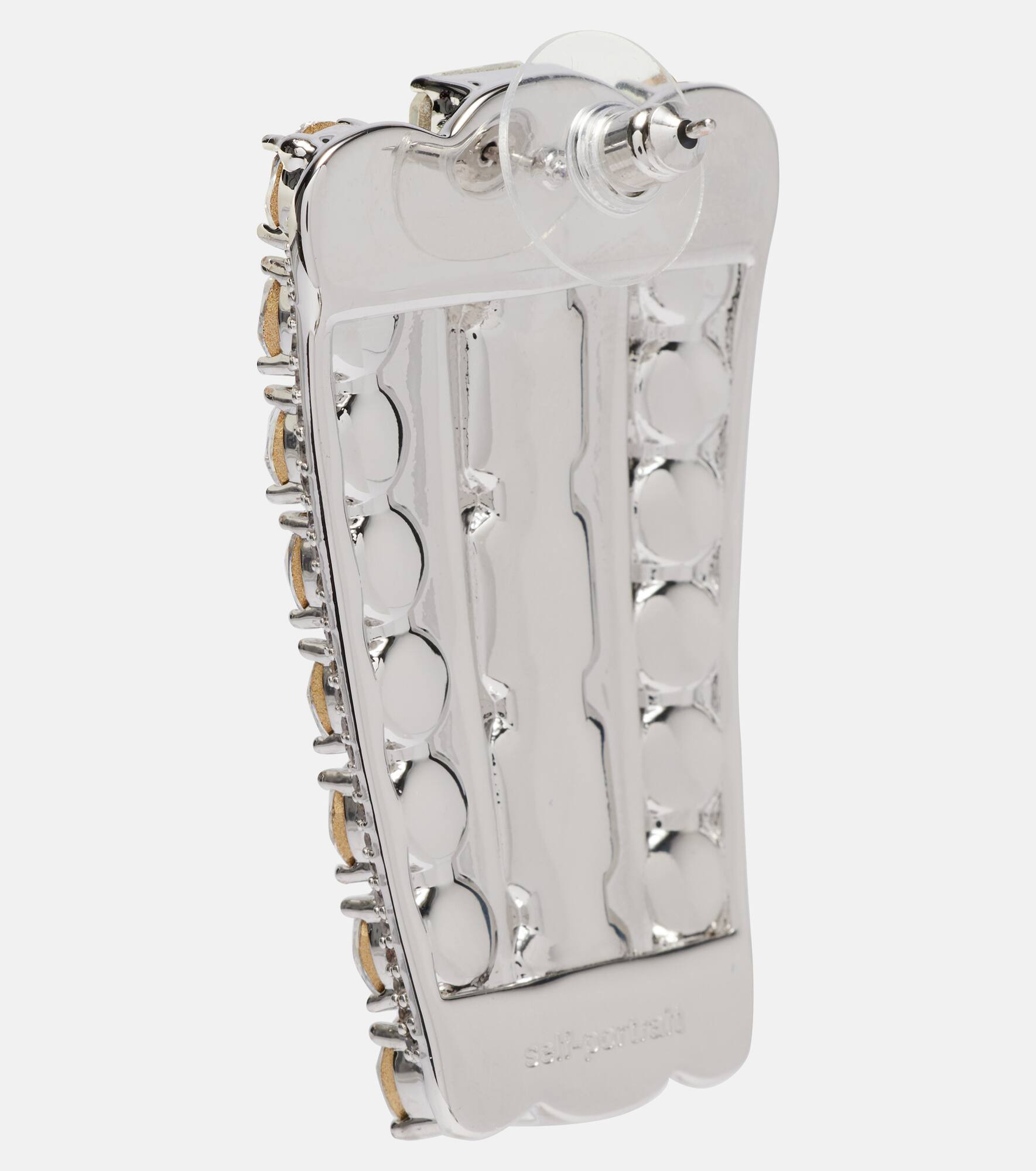 Crystal-embellished drop earrings - 5