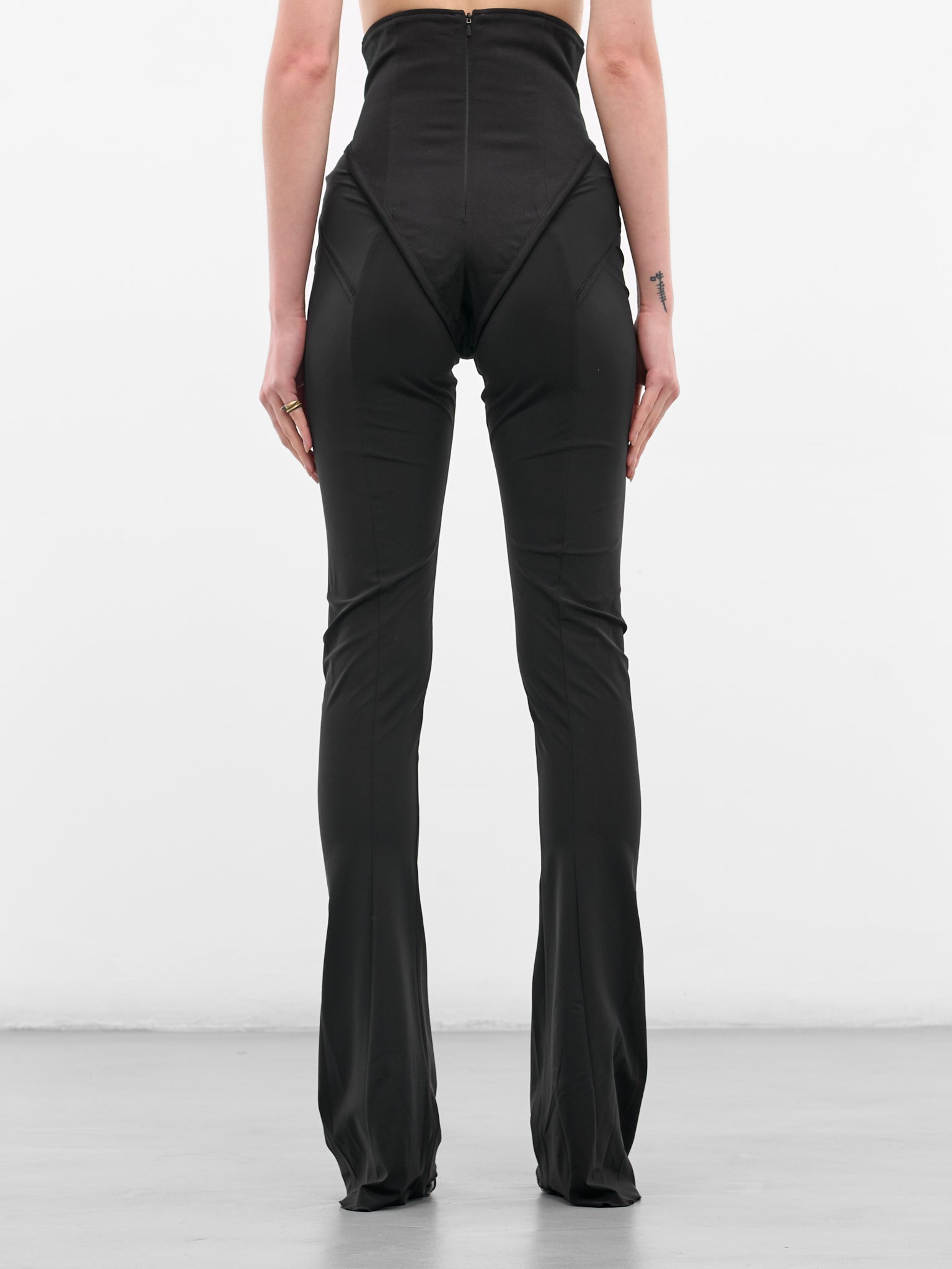 Black High-Waist Scythe Trousers - 3