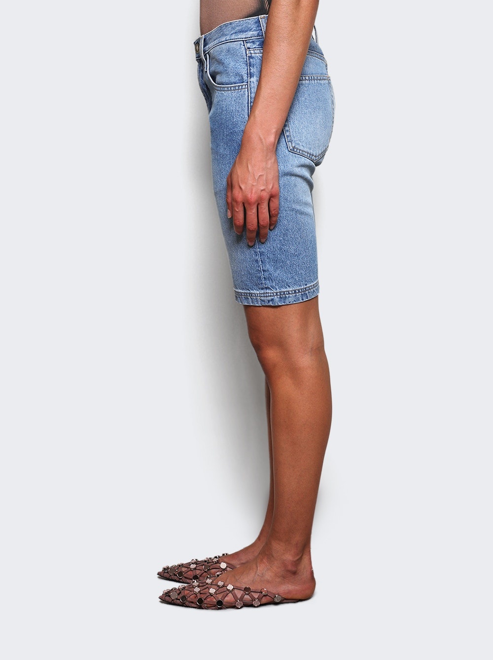 Denim Shorts Sky Blue - 4