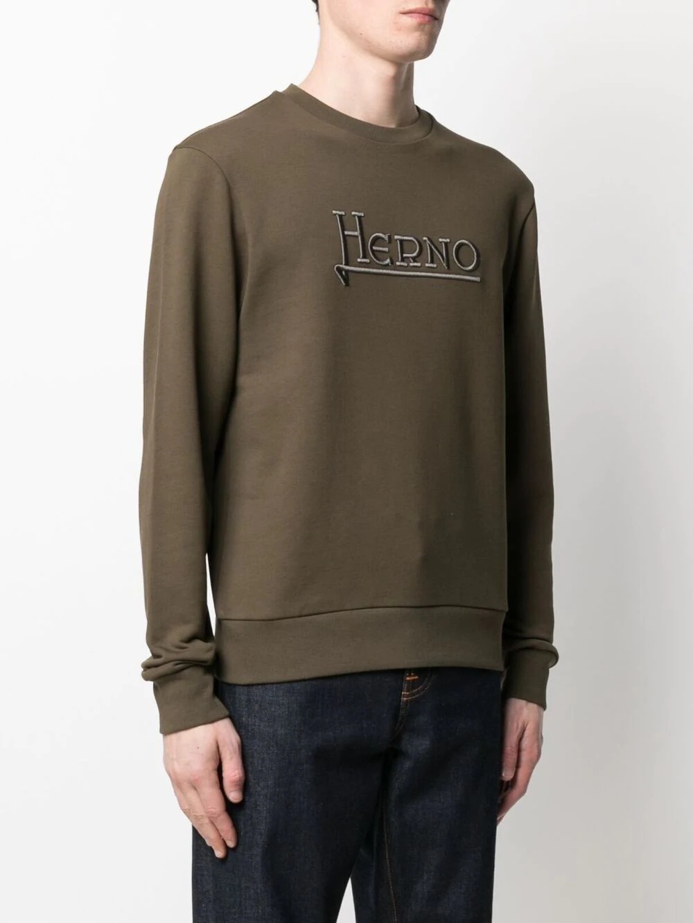 logo-embroidered sweatshirt - 3