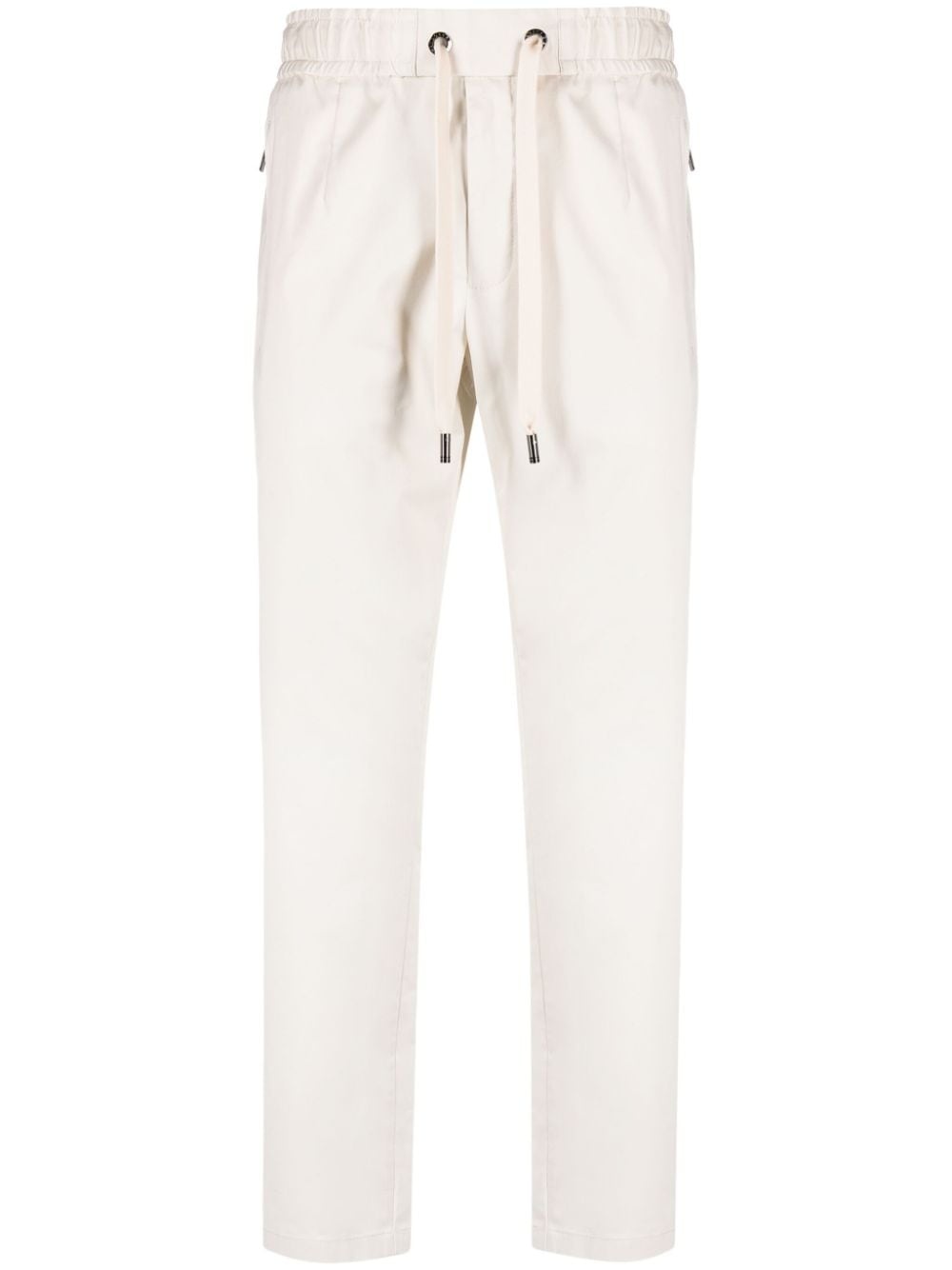 logo-plaque tapered-leg trousers - 1