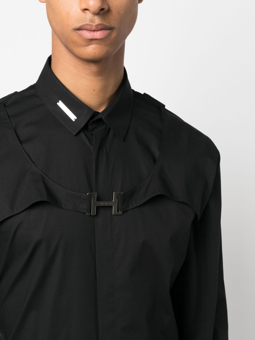 logo-plaque long-sleeve shirt - 5