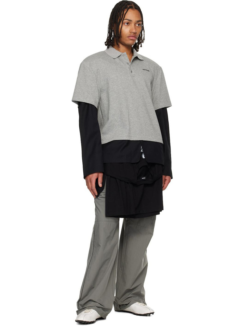 We11done Gray & Black Layered Polo outlook