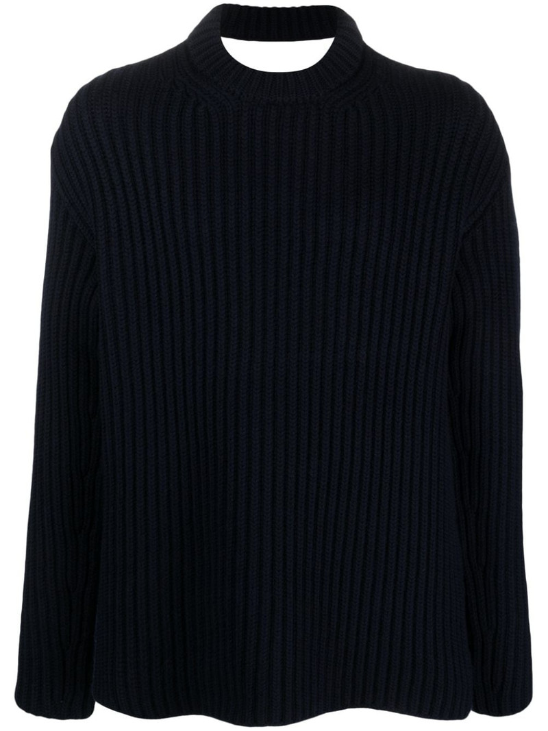 cut-out detail merino jumper 1