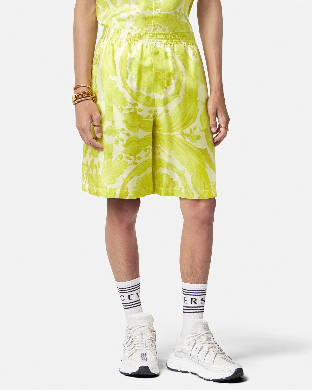 Barocco Silk Shorts - 4