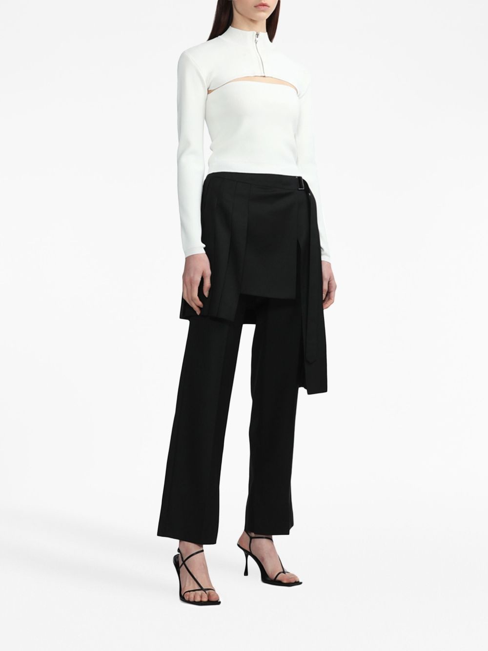 high-neck zipped jumper - 2