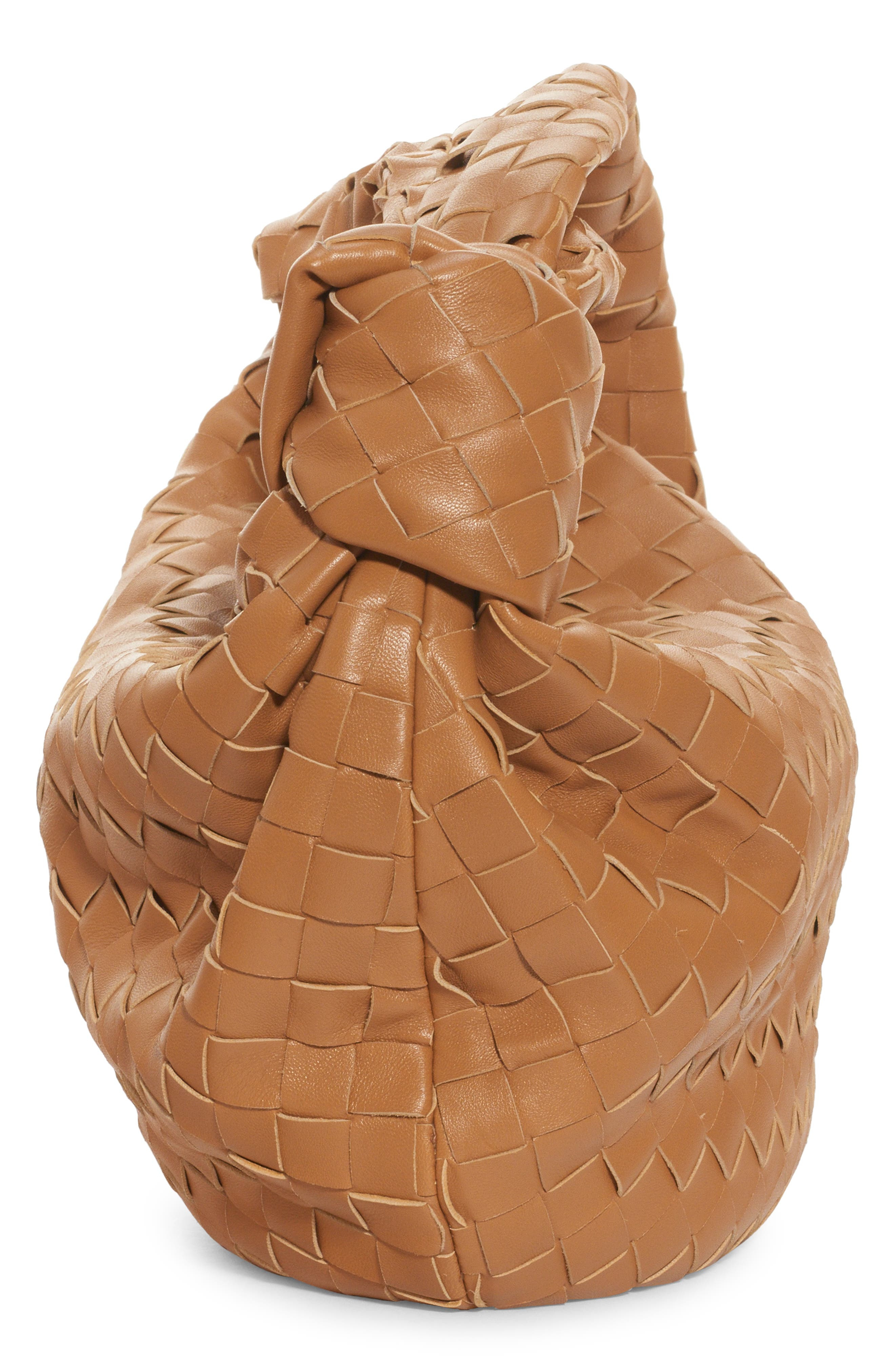 Bottega Veneta Teen Jodie Intrecciato Leather Hobo in Caramel Gold at Nordstrom - 4