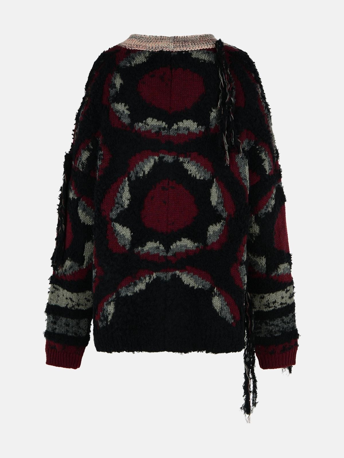 BLACK WOOL CARDIGAN - 3