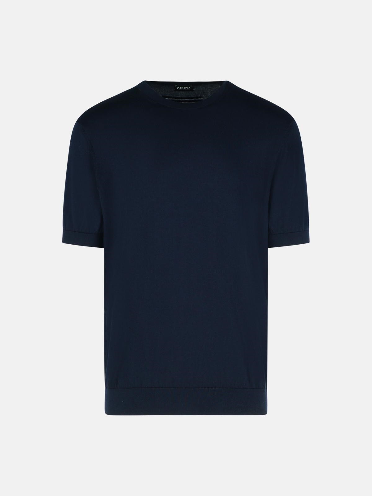 BLUE COTTON T-SHIRT - 1