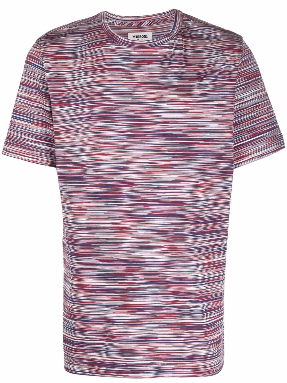 stripe-print cotton T-shirt - 1